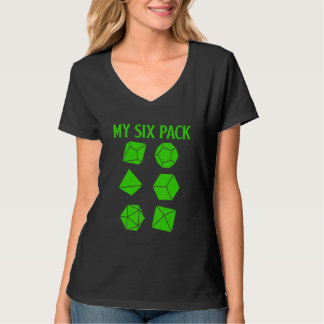 D20サイコロRpg Dragons GamerチェックアウトMy Six Pack D Tシャツ