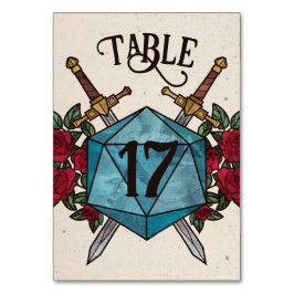 D20バラRPGウェディングテーブルナンバー テーブルナンバー