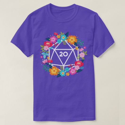 D20フローラリース Tシャツ (デザイン正面)