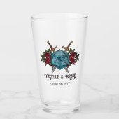 D20モノグラムRPGウェディング記念品 タンブラーグラス (正面)