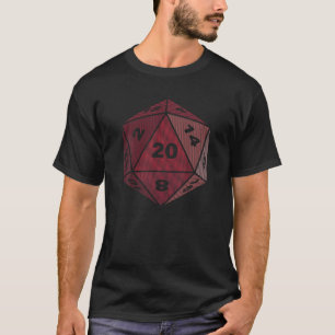 D20ラインアート – RPGテーブルトップアドベンチャーのロールプレイ Tシャツ