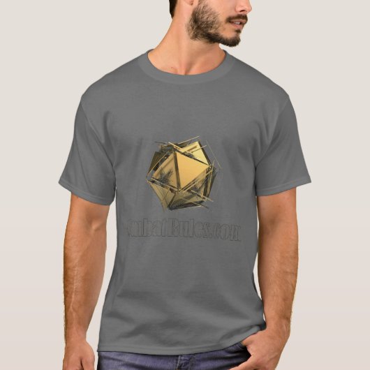 D20ロゴを爆発させる戦闘ルール Tシャツ (正面)