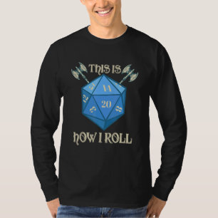 D20転がサイコロRpg Tabletop Roleplaying Game Tシャツ
