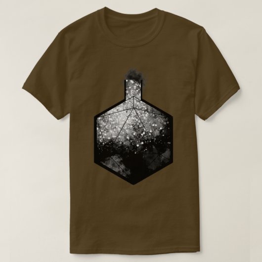 D20錬金術ボトルブラック Tシャツ (デザイン正面)