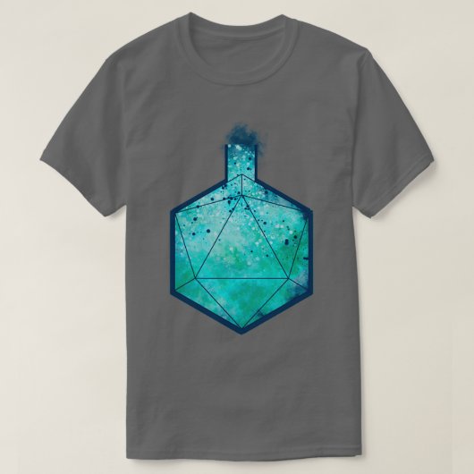 D20錬金術ボトルブルー Tシャツ (デザイン正面)