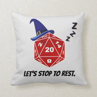 D20魔法使いの装飾用クッションを休ませるためにストップ クッション