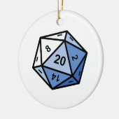 d20 セラミックオーナメント (左)