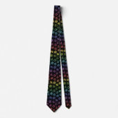 D20 Dice Set Pattern (Rainbow) Neck Tie ネクタイ (正面)