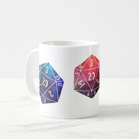 D20、Dungeons and Dragons コーヒーマグカップ (正面左)