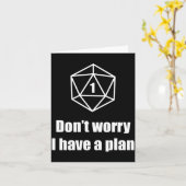 D20 Fail Dont Worry I Have A Plan  カード (黄色い花)