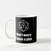 D20 Fail Dont Worry I Have A Plan コーヒーマグカップ (左)