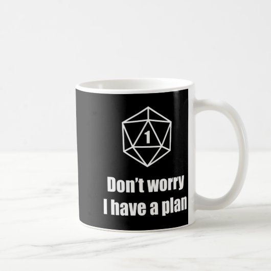 D20 Fail Dont Worry I Have A Plan コーヒーマグカップ (右)