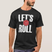 D20 Let's Roll Shirt - Dark/Red Tシャツ (正面)