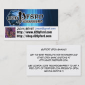 d20pfsrd.comの名刺2013年 割引カード (正面/裏面)