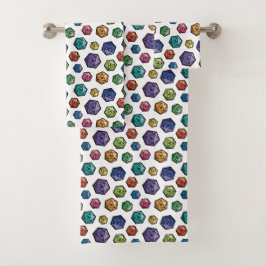 D20sカラフルオールオーバープリントタオルセット バスタオルセット