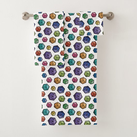 D20sカラフルオールオーバープリントタオルセット バスタオルセット (インサイチュ)