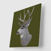 D27ラバシカの木びき台の頭部の打撃 スクエア壁時計 (傾斜)