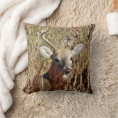 D31白尾の鹿の雑草 クッション (ブランケット)