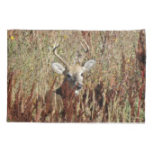 D31白尾の鹿の雑草 枕カバー (裏面)