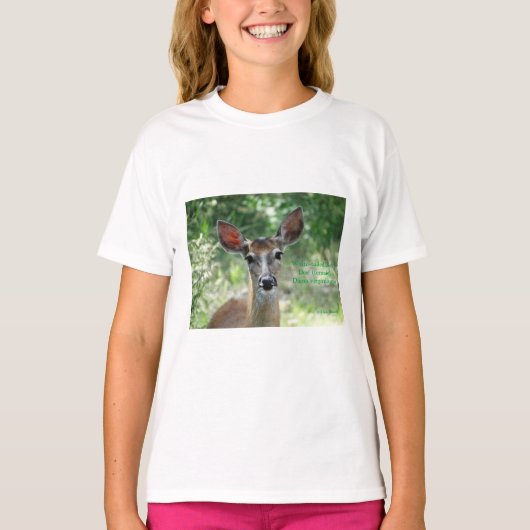 D33 シカのメス Tシャツ (正面)