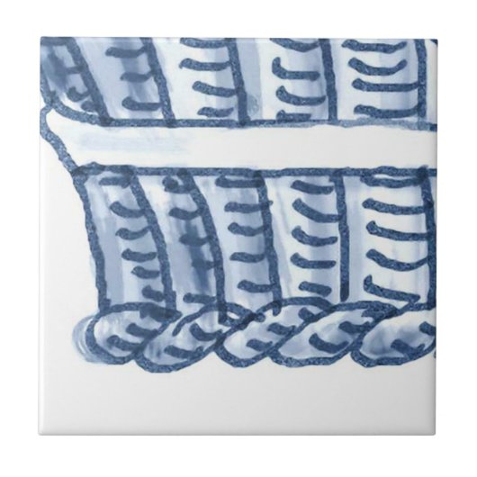 D3 -デルフトのバスケットの壁のタイル- D3 タイル (正面)