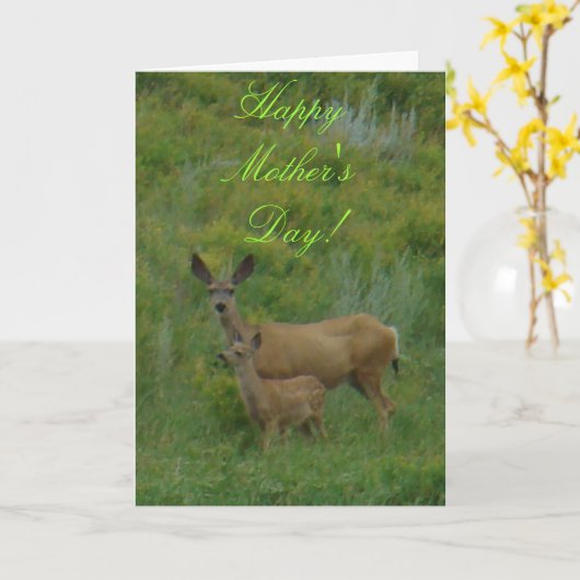 D5マルジカDoeとFawn カード (黄色い花)