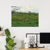 D5ミューレディアドーと子鹿 ポスター (ホームオフィス)