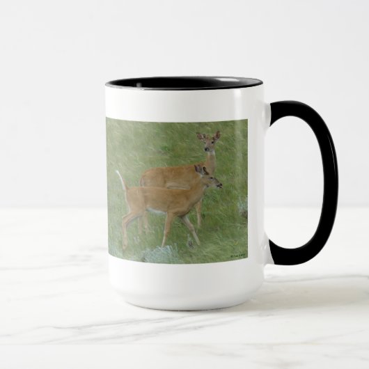 D6白尾の鹿のヤングバックス マグカップ (右)