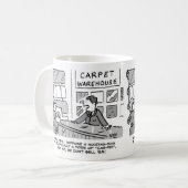 D.じゅうたん屋でうなずく犬のリクエスト コーヒーマグカップ (正面左)