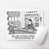 D.じゅうたん屋でうなずく犬のリクエスト マウスパッド (マウス)