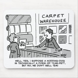 D.じゅうたん屋でうなずく犬のリクエスト マウスパッド