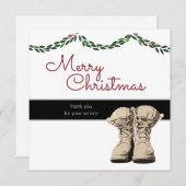 D.クリスマスカードを送る兵士 ノートカード (正面/裏面)