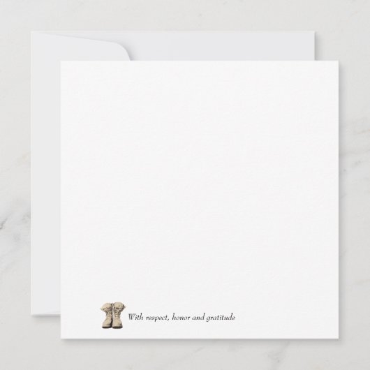 D.クリスマスカードを送る兵士 ノートカード (裏面)