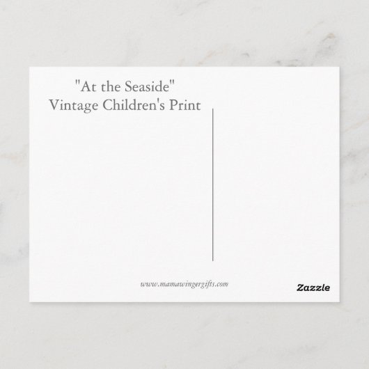 D.シーサイドのヴィンテージ ポストカード (裏面)