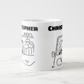 D.タクシー運転手にD.名前を付ける贈り物 ジャンボコーヒーマグカップ (正面)