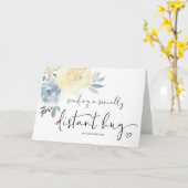 D.ハグ恋しく思を送る社会的に遠い隔離隔離 カード (黄色い花)