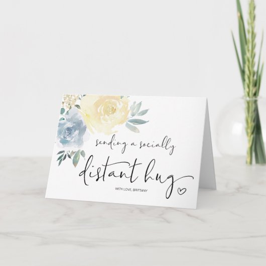 D.ハグ恋しく思を送る社会的に遠い隔離隔離 カード (正面)