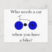 D.バイクを持っているときに車が必要な人 ポストカード (正面)