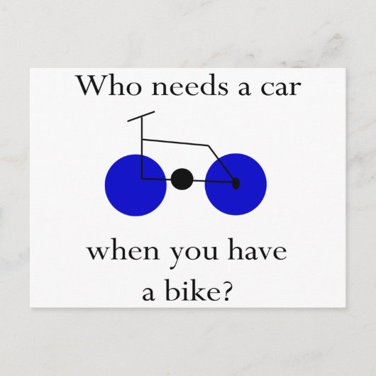 D.バイクを持っているときに車が必要な人 ポストカード (正面)