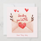 D.バレンタインの挨拶を愛して送る カード (正面)