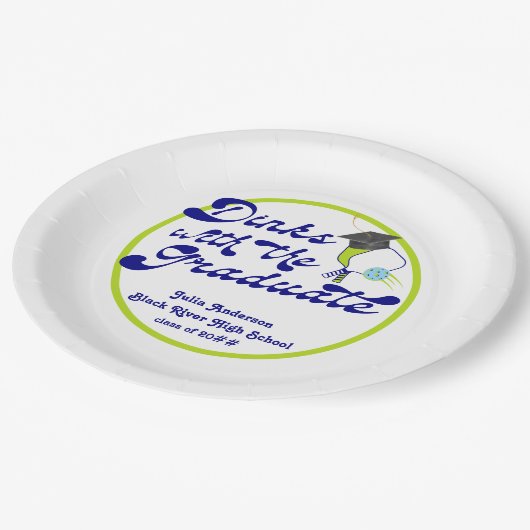 D.ピックボールの卒業式とディンク ペーパープレート (アングル)