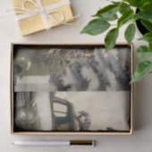 D.古い車に乗ったクリスマスファッションド犬 薄葉紙 (ギフト)