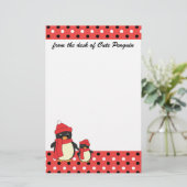 D.小さなペンギンを散歩に連れて行く 便箋 (スタンド正面)