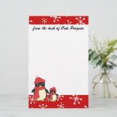 D.小さなペンギンを散歩に連れて行く 便箋 (スタンド正面)