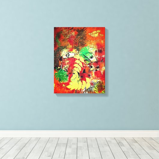 D.庭に隠れる キャンバスプリント (インサイチュ (ウッドフロア))