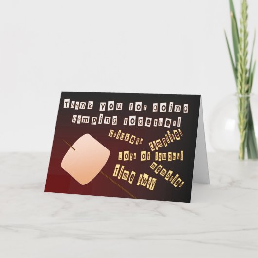 D.感謝してい一緒にキャンプに行くため サンキューカード (正面)