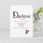 「D」文字(名をD文字で追加) 招待状 (スタンド正面)