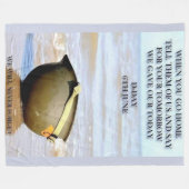 D – 日 フリースブランケット (正面(横))