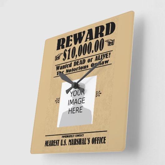 D.死パーソナライズされた亡または生きて欲しい スクエア壁時計 (傾斜)