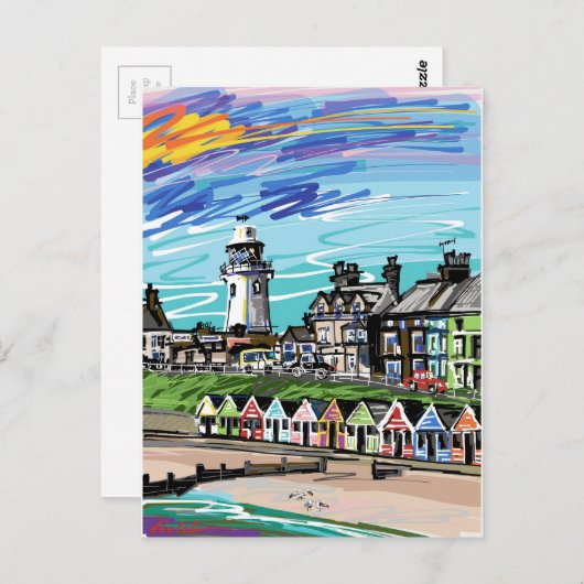 D.海辺で ポストカード (正面/裏面)